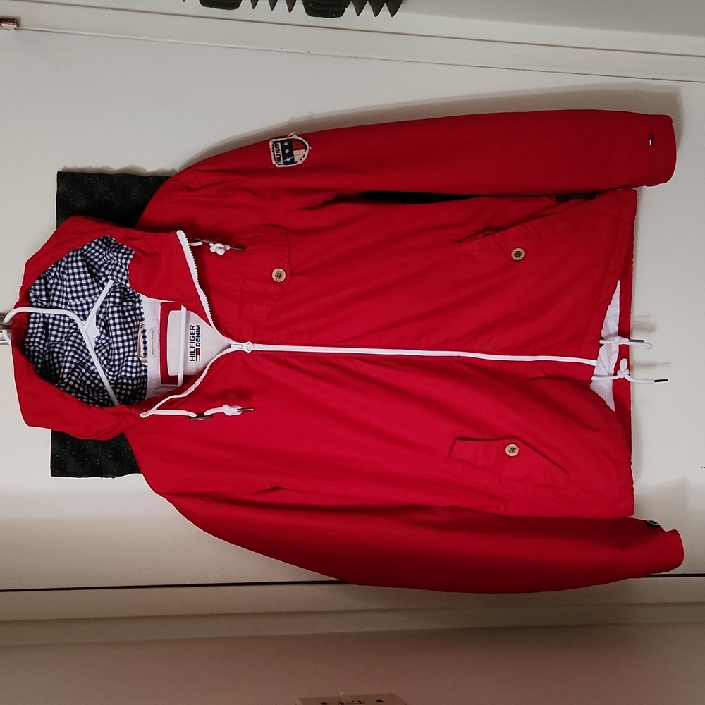 Tommy Hilfiger Red Full Zip Light Weight Jacket